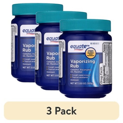 Vaporizing Rub Ointment 3 Pack 3.53 Oz Compare to Vicks VapoRub Active