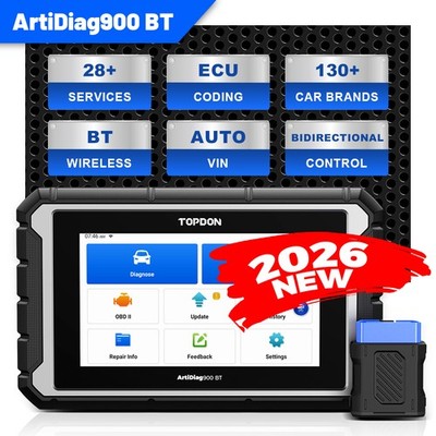 TOPDON AD900BT OBD2 Scanner Bi-Directional ECU Coding FCA Gateway DPF ABS Reset