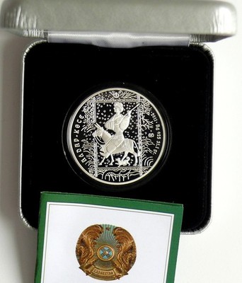 Kasachstan 500 Tenge 2011 Adler-Kose, 1 Oz Silber