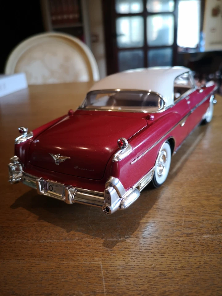 modellini auto 1 18 Chrysler Imperial Hard Tip Granate-bianco Del 1955  - Immagine 2 di 4