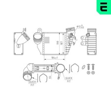Ladeluftkühler ERA 672090 für VW BORA Variant 1J6 GOLF 4 1J1 VAN 1J5 1 1J2 TDI