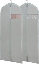 Dress Bags for Gowns Long, 65'' Long Dress Clear Garment Bag Set of 2, 23.3'' X