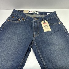 Levi Strauss Jeans 550 Boys Relaxed Fit Sz 8 Husky 28x23 NWT Adjustable Waist