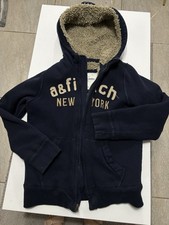 Abercrombie  Fitch Kids XL Navy Spell out Jacket Sweater Full Zip hoodie Unisex