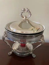 Elegant vintage Silver Plated STUNNING  Warmer By Towle In It’s Original Box