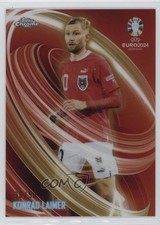 2024 Topps Chrome UEFA Euro Neon Nations Gold Refractor 36/50 Konrad Laimer rw6