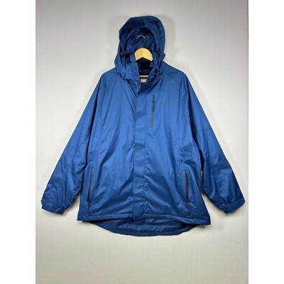 Gorpcore Mountain Warehouse Mens XXL Blue Extreme Waterproof Rain Jacket Hooded