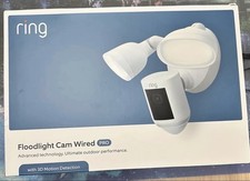 Ring Floodlight Cam Wired Pro 3D Motion Detection Dual-Band WiFi 2-LED White