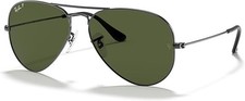 Ray-Ban Aviator RB3025 004/58 58mm Gunmetal / G-15 Green Polarized Sunglasses