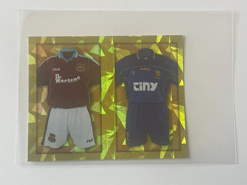 MERLIN PREMIER LEAGUE 2000 REFRACTOR KIT SHIRT WEST HAM UNITED WIMBLEDON NO.272