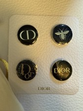 DIOR Set of 4 Christian Dior Pin badge Rare Brooch Bee CD Logo BNIB