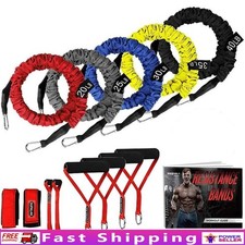 15 Pieces Resistance Bands Set 20lbs to 40lbs Heavy Duty Anti Snap Tubes Fitness