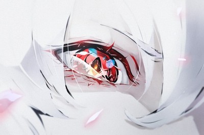 Anime Art 2D Portrait Hair Closeup 11x17 Poster