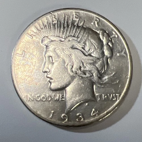 1934-S Peace Silver Dollar.  Just 1 million minted.  Free Shipping!