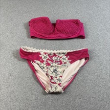 Juicy Couture Bikini Set Women Large Pink Flo...