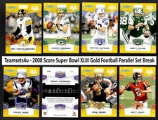 2008 Score Super Bowl XLIII Gold Football Parallel Set Break w/ Scans #201-440