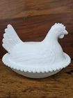 Milk Glass Indiana Hen On Nest HON Vintage 7” Candy Dish Farmhouse Cottagecore