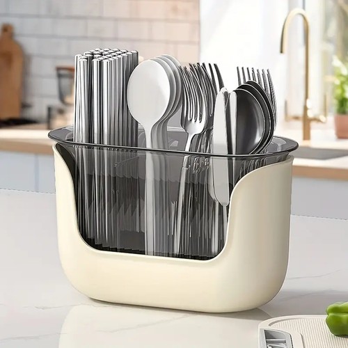 Porta Posate da Cucina Multifunzione con Portaoggetti, 3 Scomparti5560 - Foto 4 di 6