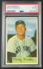 MICKEY MANTLE PSA 4 1954 BOWMAN BASEBALL #65 YANKEES VG-EX