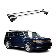 Lockable Roof Rack Cross Bars Luggage Carrier for Ford Flex 2009-2019 Gray 2Pcs