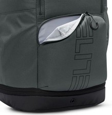 Nike Elite Backpack Gray/Black Zip Closure Adjustable Straps Pockets