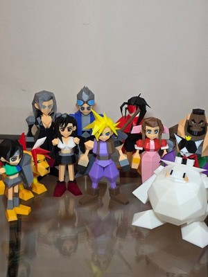 FFVII Low Poly 3D Print Figures