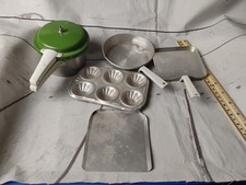 Vintage Aluminum Tim Metal Kids Play Pots And Pans Mixed Lot