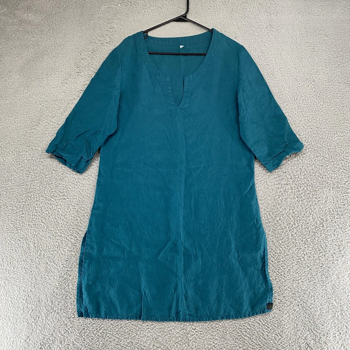 knee length dresses for ladies The Linen Halter-Neck Dress main image 1