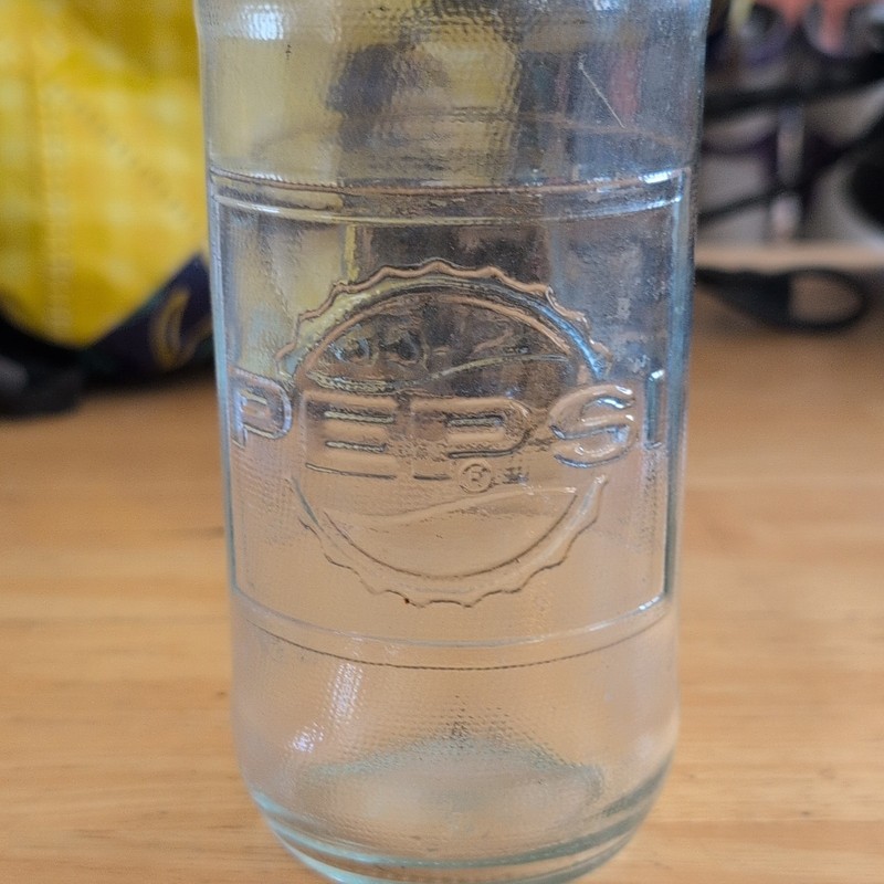 Pepsi-Cola Clear Glass Soda Bottle Return for Deposit “Please Return”