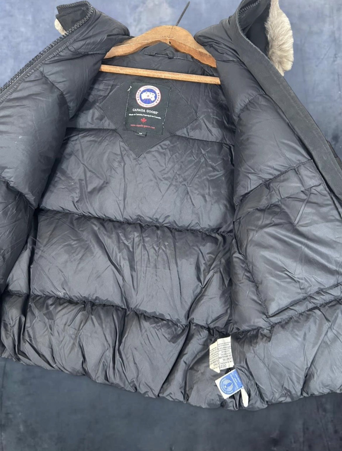 Authentic Men's CANADA GOOSE Chilliwack Black Down Puffer Bomber Jacket Size S image 3