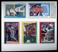 1990 Fantasy Baseball Magazine Cards Uncut Sheet Rickey Henderson Kirby Puckett