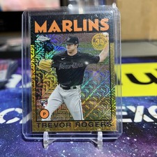 2021 Topps Chrome Trevor Rogers 1986 Gold Refractor /50 Silverpack RC 