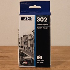 Genuine OEM Epson 302 Black Ink Printer Cartridge