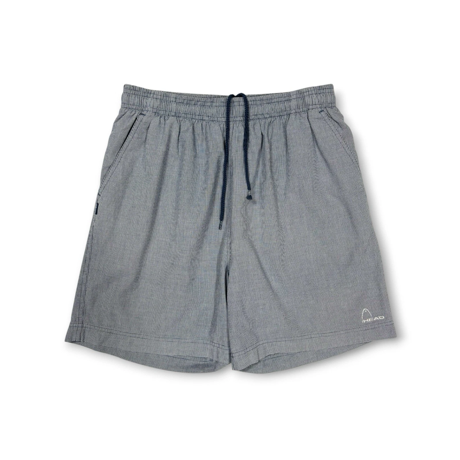 90s Head Grey Tiled Swimming Sports Shorts Size Large
