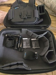 GoPro Lot Of Assorted Attachments Case And Betteries