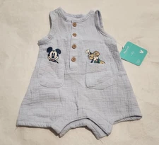 NWT Disney Baby Mickey Mouse Sleeveless Short Romper Baby Boy