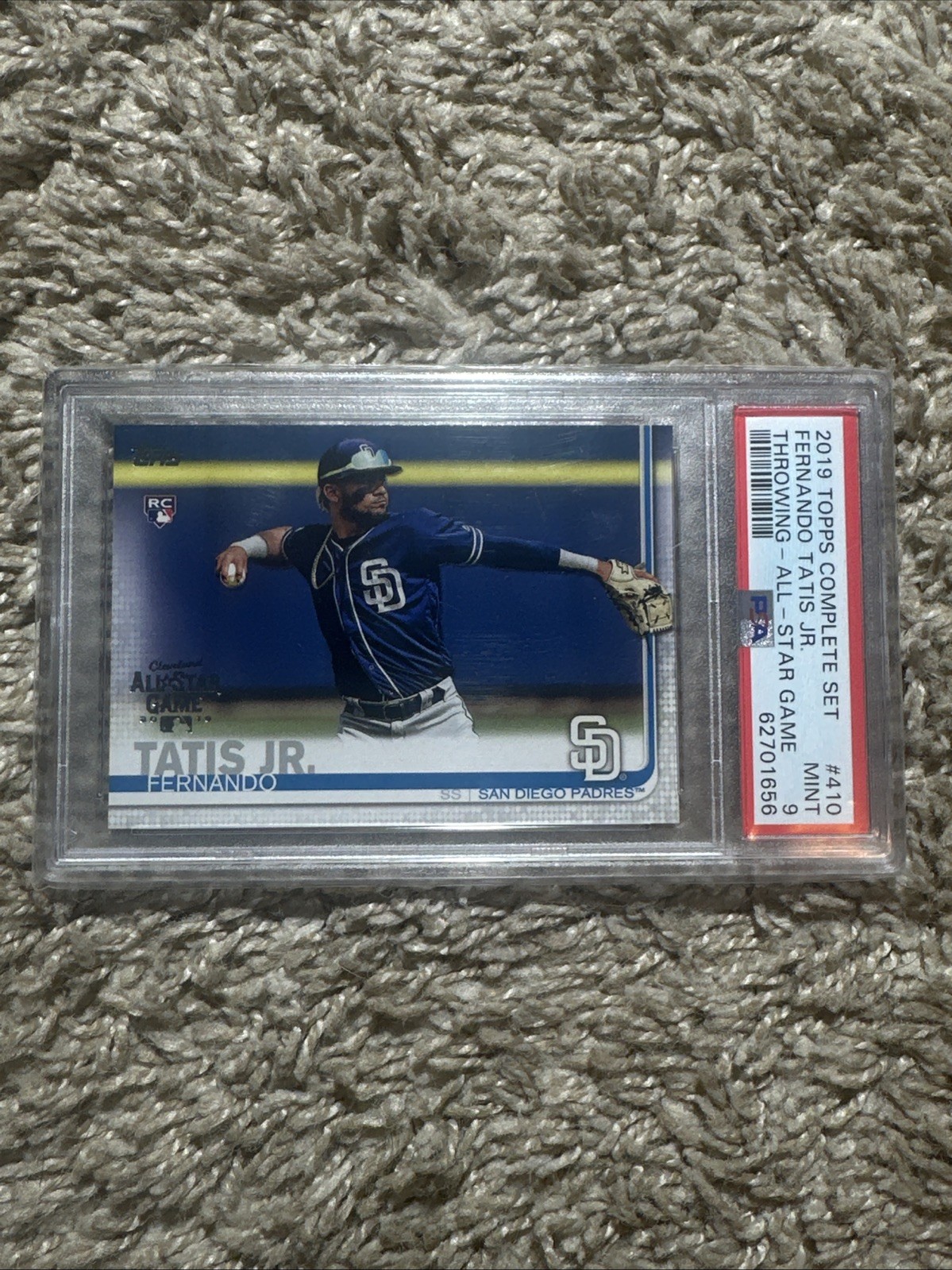 2019 Fernando Tatis Jr Topps Rookie All Star Game PSA 9 view 1