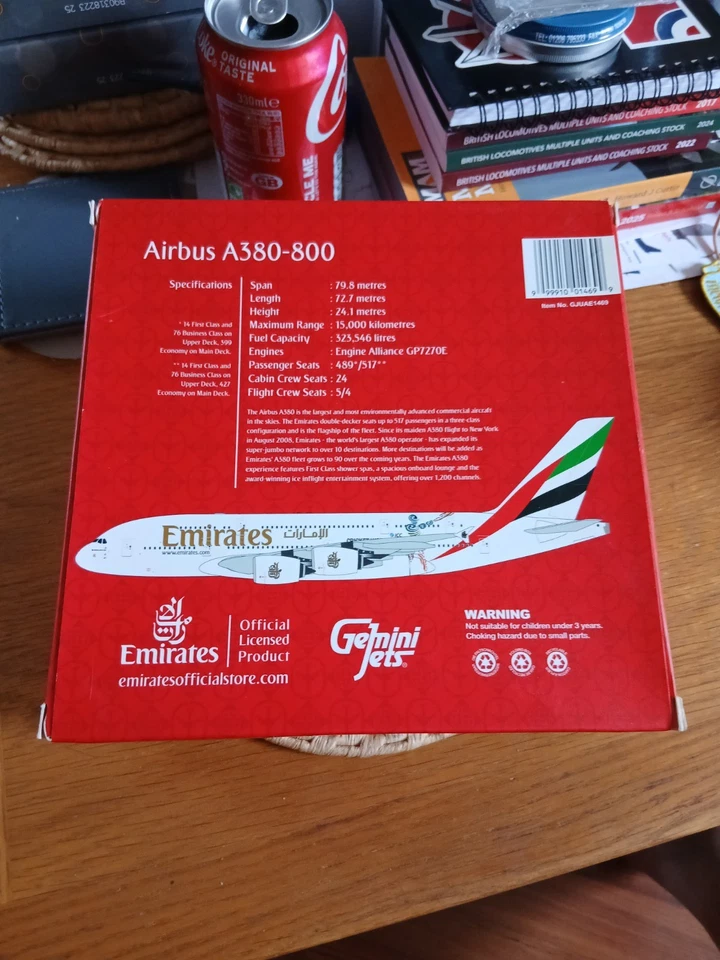 GEMINI JETS 1/400.A380-800 EMIRATES.A6-EDZ.GJUAE1469.ICC CRICKET WORLD CUP 2015. - Image 2 of 4
