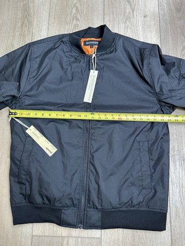 Schwarze MA-1 Bomber Fliegerjacke Herren Large, Reason Brand - NEU mit Etikett - Bild 13 von 15