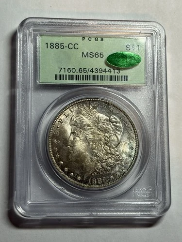 1885 CC Morgan Silver Dollar PCGS MS65 CAC OGH High Grade Key Date