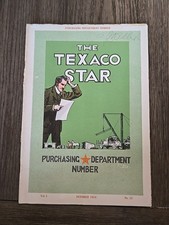 Vintage Rare 1914 October The Texaco Star Magazine Purchasing Department Gas Oil