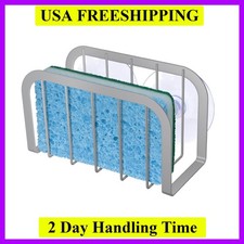 Sponge Holder for Kitchen Sink,Sink Organizer,Kitchen Sponge Holder Silver