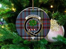 Anderson Clan Scottish Tartan Ceramic Ornament
