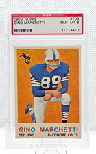 GINO MARCHETTI Baltimore Colts HOF 1959 Topps #109 PSA 8 NM-MT