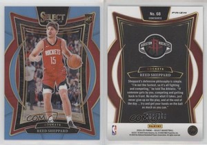 2024 Panini Select Concourse Light Blue Prizm /299 Reed Sheppard #68 Rookie RC