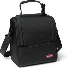 Breastmilk Cooler Bag with Strap, Insulated Baby Bottle Bag, Fits 6 Baby Bottles