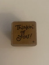 CTMH Thinkin’ Of You! Wood Mounted Rubber Stamp RS58