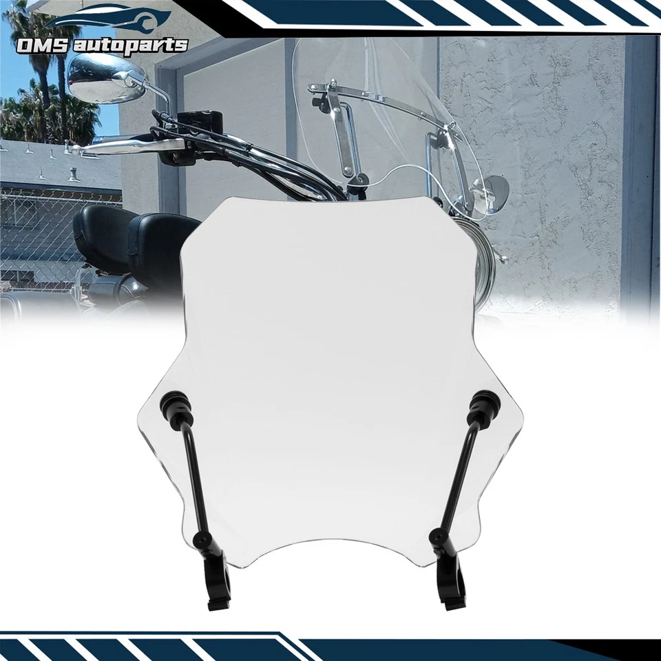 15.55"x15.35" Windshield 7/8" 1" Handlebar For Honda Shadow VLX 600 VT600 VT600C Foto 2 de 4
