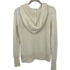 Calia by Carrie Underwood Hooded Knit Sweater size Small Ivory Pullover
