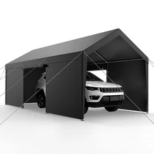 Uimoso Carport Car Canopy 10x20ft Heavy Duty Outdoor Garage Shed with Sidewalls